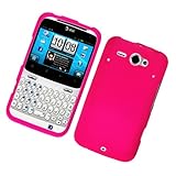 Pink Rubberized Texture Hard Plastic Case Cover for HTC Status ChaCha
