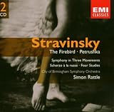 Stravinsky: Firebird Ballet, Petroushka Ballet, Symphony in 3 Movements, Scherzo a la Russe, 4 Studies; Sir Simon Rattle