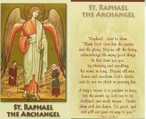 raphael prayer archangel saint st card holy