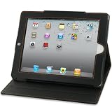 PDair BX2 Black/Orange Stitchings Leather Case for Apple iPad (3rd Generation)