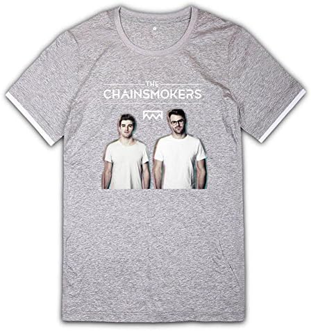 Amazinghirt Design T-shirt for Men 100% Cotton-The Chainsmokers Light Grey
