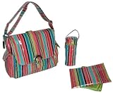 Pretty Stripe Watermelon Laminated Buckle Diaper Bag