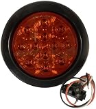 AutoSmart KL-25108RK 4" Round LED Stop/Turn/Tail Light Kit with Red Lens