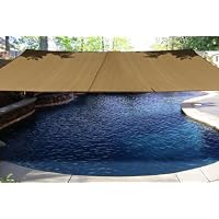 New Sand Color 18' Square Sun Shade Sail Shade Canopy Sun Shelter