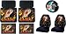 Tasmanian Devil Taz w/ All Fired up 7pc Combo Set Front & Rear Floor Mats, Seat Cover...