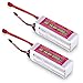 Floureon 2packs 4S 14.8V 2200mAh 35C LiPo Battery Pack Dean T Plug 107*34*34mm for RC Quadcopter Airplane Helicopter Car Truck Boat Hobby