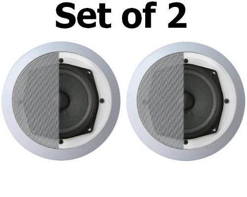 Technical Pro Custom Easy-to-install In-Wall In-Ceiling 5¼ 200 watts Speakers (Set of 2)
