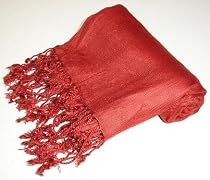 Pashmina Scarf Shawl Wrap Throw Deep Red