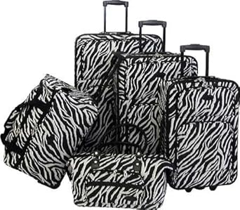 American Flyer Animal Print 5-Piece Luggage Set
