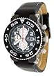 Adee Kaye #AK8026-MIPB Men's Black IP with Silver Trim Sports Chronograph Watch