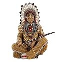 14" Native American Indian Chief Statue Sculpture Figurine