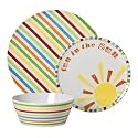 Multi Stripe Melamine Dinnerware Set of 12