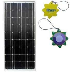HQRP 90 Watt Solar Panel 90W Power (Size of 80 Watt 80W) 12V Monocrystalline PV Module Photovoltaic plus HQRP UV Chain UV Radiation Health... by