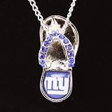 NFL New York Giants Crystal Flip Flop Necklace