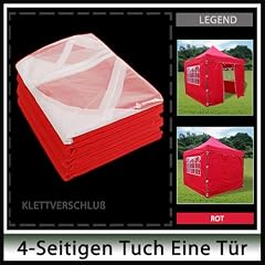 Loutoff NEU Faltzelt Seitenw�nde (inkl. Fenster) 3x3-4KL Rot