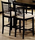 51qBAJOGqjL. SL160  Set of 2 24H Counter Height Stools Ladder Back Cappuccino Finish