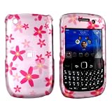 For Blackberry Curve 8520 Hard Case Pink Flowers Pink