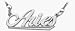 Genuine Sterling Silver Aries Script Zodiac Pendant Mar 22 - Apr 20 with chain
