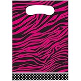 Creative Converting Pink Zebra Boutique Birthday Party Favor Bags, 8 Count
