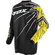 Rockstar Energy Drink Officially Licensed Fox HC Men's Off-Road Motorcycle Jersey w/ Free B&F Heart Sticker - Black/Yellow