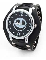 Yesurprise Cool Punk Jacky Pirate Skeleton Skull Party Head Band Wrist Rivet Analog Watch