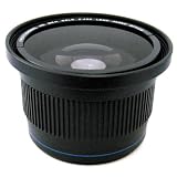 Zeikos ZE-3458F 52/58mm 0.40x high definition Fisheye lens with Macro attachment, includes lens pouch and cap covers (Life Time Warranty)