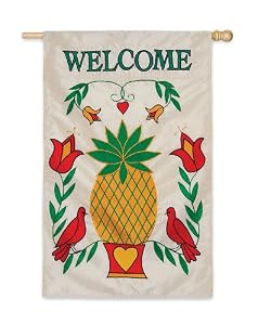 Heartfelt Welcome Regular Size Applique Flag