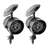 Super Bright Solar Plastic 3 LED Flood Landscape Spot Light -2 Pack