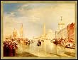 Bild mit Rahmen: Joseph Mallord William Turner, "Dogana und San Giorgio Maggiore", 71 x 52 - Holz Corum S: Gold