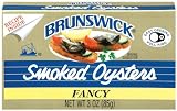 Brunswick Smoked Oysters, 3-Ounce Tins (Pack of 12)