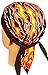 Skull Cap Biker Caps Headwraps Doo Rags - Hot Rod Flames w/ Black Band