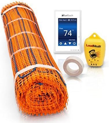 10 Sq Foot SunTouch Mat Kit contains one 2 x 5 Ft mat, a Programmable 500750 Thermostat plus accessories by SunTouch Watts Radiant