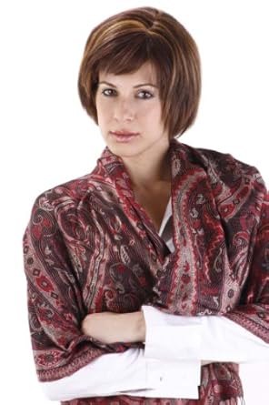 Supreme Silk Jamavar Paisley Flowers Patterns Shawl / Stole / Wrap / Scarf 28