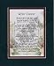 "After Cancer" 8x10 Poem, Double-matted In Dark Green/Burgundy.