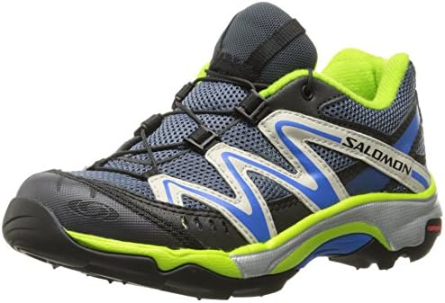 Saloman XT Wings Training Shoe (Little Kid/Big Kid), Blue Gris/Light Grey/Granny Green, 2 M US Little Kid