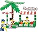 Fruit shop Commercial Street - 114 pcs building blocks sea side souk stalls set with fruits, veggies, money, customer and sales people - excellent tool to help 6+ buyer learn in Lego compatible parts