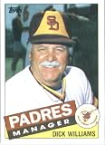 1985 Topps Baseball Card # 66 Dick Williams San Diego Padres Mint Condition- Shipped In Protective Screwdown Display Case!