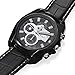 Soleasy New Men's Silver Case Leather Band Quartz Analog Wrist Watch WTH8039