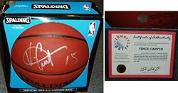 Vince Carter Signed Spalding All-Surface Basketball - New Jersey Nets NBA Basketball