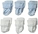 Jefferies Socks Unisex-Baby Newborn Bubble Stitch Rock-A-Bye Bootie 6 Pair Pack, Blue/White, Newborn