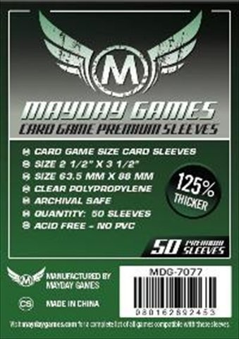 Mayday Games 7077 Card Game Sleeves, Dark Green