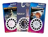 Conquering Space, Mercury Project (John Glenn) , Moon Landing - 3-ViewMaster 3 Reel Sets - 9 Reels 3D Space Themed