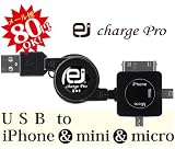 3in1��������USB�ޥ�������֥�/������Ǽ������ ���㡼���ץ�[EJ-Charge-Pro]