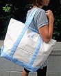 Tremendous Tote with Blue Trim - Free Personalization included