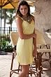 Yellow Jersey Dress with silver accent