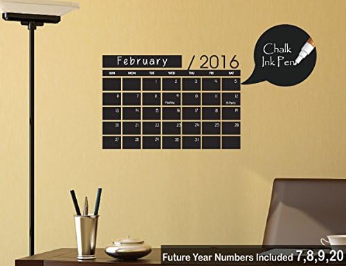 2016 Monthly Chalkboard Calendar
