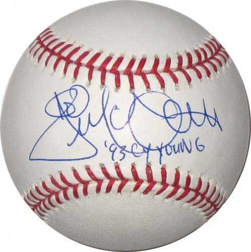 Jack McDowell Autographed/Hand Signed Official MLB Baseball with 93 Cy Young Inscription