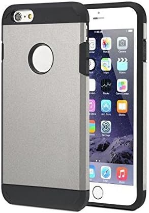 iPhone 6s Case, HotSees Tough Armor Superior Protection Case for iPhone 6 &amp; 6s , Dual Layer Protection, Heavy Duty, 4.7 Inch (Metallic)