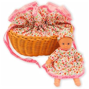 Penelope Peapod Doll with Basket Picking Wildflowers by