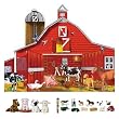 Melissa & Doug Farm Friends Floor Puzzle with Down of the Farm Toob Set of 3 Items